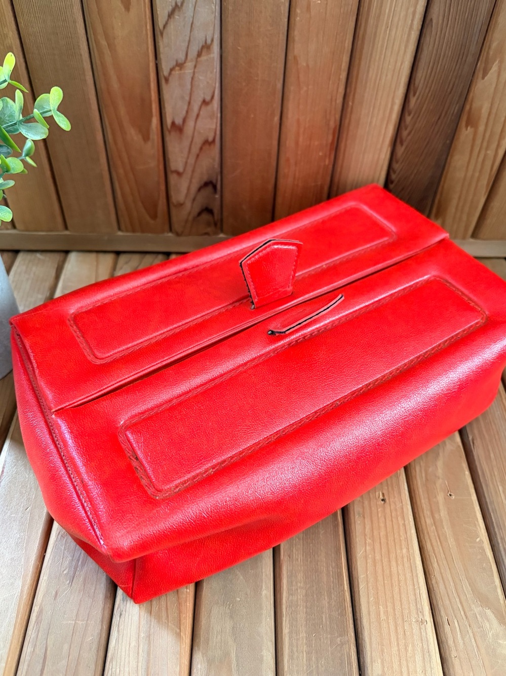 Vintage St Thomas Valet Kit Red Travel Case Retro Toiletry Grooming Bag - Picture 3 of 9